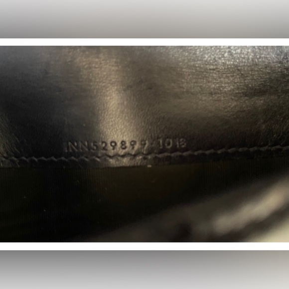 YSL SAINT LAUREN ❤️❤️ ZIP AROUND LONG WALLET BLACK WITH METAL HARDWARE YSL LOGO - Picture 6 of 15